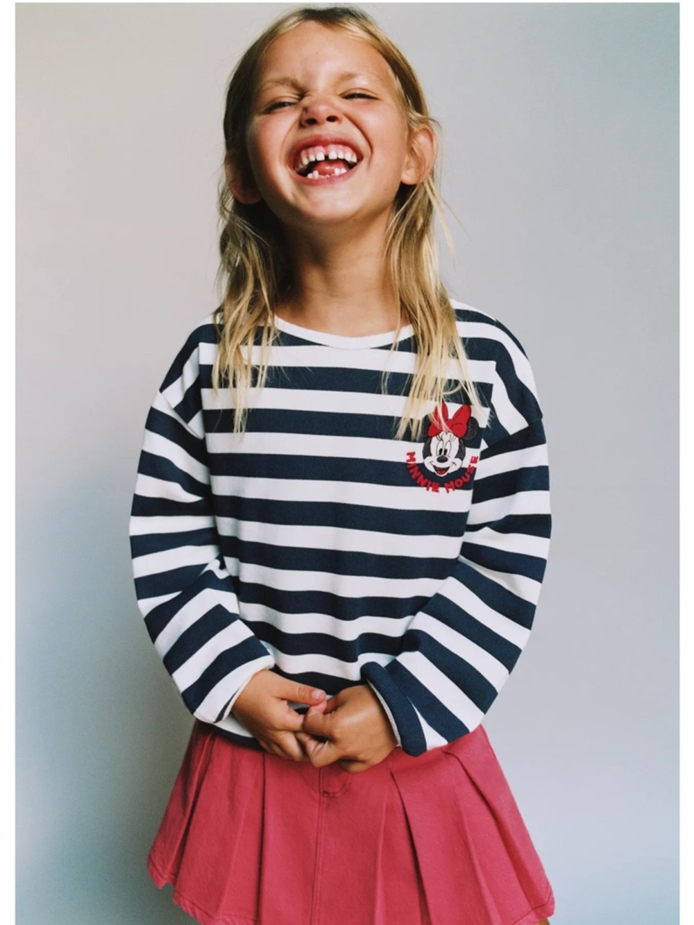 ZARA STRIPED MINNIE MOUSE DISNEY T-SHIRT